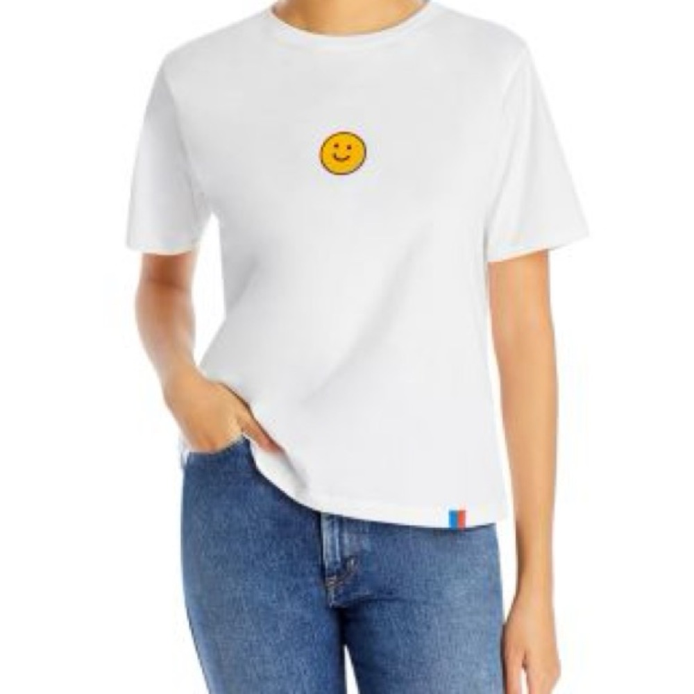 Kule White T-Shirt with Smiley Face